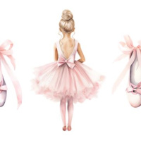 Ballett Ballerina - Tortenband essbar 9 cm hoch - 3 x 41 cm auf Premium Fondantpapier