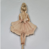 Ballerina Ballett Holztopper  -  Stecker bedruckt ca. 11...