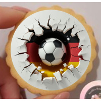 Fu&szlig;ball Deutschland EM Keks / Cupcake Aufleger 1 Seite