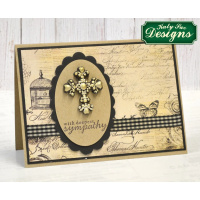 Kreuz mit Steinen - Beaded Kross Katy Sue Design perfekt  für religiöse Anlässes, Geburt, Kommunion aus der Steam Punk Reihe