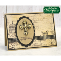Kreuz mit Steinen - Beaded Kross Katy Sue Design perfekt  für religiöse Anlässes, Geburt, Kommunion aus der Steam Punk Reihe