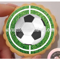 Fu&szlig;ball Rasen Keks / Cupcake Aufleger 1 Seite