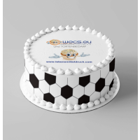 Fußball Muster Sechseck Hexagon  - Tortenband essbar 6,5 cm hoch - 3 x 29,6 cm auf premium Fondantpapier
