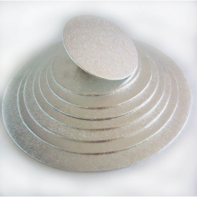 Cake Board 4 mm dick silber Rund 25,4 cm 10 Inch Tortenunterleger von Fun Cakes