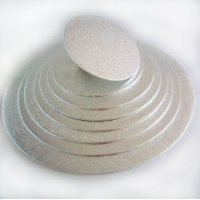 Cake Board 4 mm dick silber Rund 25,4 cm 10 Inch Tortenunterleger von Fun Cakes