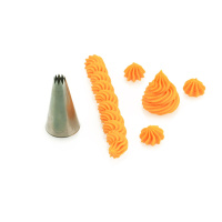 Französische Tülle 7 mm aus rostfreiem Edelstahl von Cake Masters zum Garnieren