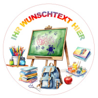 Einschulung Schulbeginn mit Wunschtext oben und unten...
