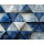 Marmor Geometrie Muster Dreiecke blau Tortenband Umrandung essbar 6.5 cm hoch auf premium Fondantpapier
