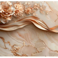 Marmor Rose Bordüre edel Tortenband Umrandung essbar 6.5 cm hoch auf premium Fondantpapier