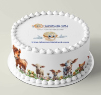 Baby Tiere Bauernhof Tortenband Umrandung essbar 6.5 cm...