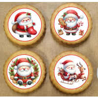 Weihnachtsmann Santa Claus niedlich Aufleger Set A4 - 4...
