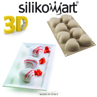Silikomart CUORICINO Herz 3D f&uuml;r 8 Herzen 63 x 65 x 38 mm Form aus Silikon auch zum Backen