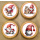 Weihnachten Gnome Wichtel Set A4 - 4 Motive essbar für Lebkuchen, Cupcakes, Kekse, Kuchen in verschiedenen Durchmessern