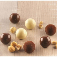 Kugeln Tartufino Silikomart Schokoladeform Pralinen, 15 Hohlr&auml;ume ca. 2,7 cm im Durchmesser und 2,4 cm in der H&ouml;he