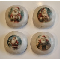 Weihnachtsmann Santa Claus nostalgisch 4 Stk....