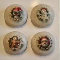 Weihnachten 3D 4 Stk. Pfeffernüsse glasiert im...