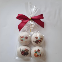 Nikolaus und Krampus 4 Stk. Pfeffernüsse glasiert im...