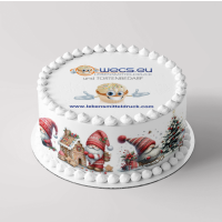 Weihnachten Gnome Tortenband Umrandung essbar 6.5 cm hoch...