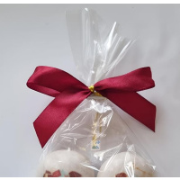 Schleifen gold  10 Stk. ca. 6 cm Satinband mit...