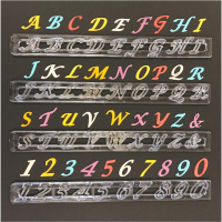 fmm Script Alphabet 2 cm Ausstecherset Großbuchstaben mit Zahlen