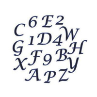 fmm Script Alphabet 2 cm Ausstecherset Großbuchstaben mit Zahlen