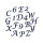 fmm Script Alphabet 2 cm Ausstecherset Großbuchstaben mit Zahlen