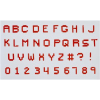 fmm Pixell Alphabet  2 cm Ausstecherset Gro&szlig;buchstaben mit Zahlen