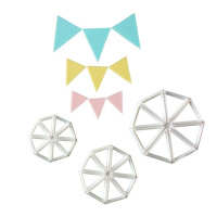 Easy Bunting Cutters - Wimpel, Fahne - Dreieck Ausstecher Set 3- teilig