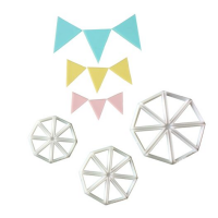 Easy Bunting Cutters - Wimpel, Fahne - Dreieck Ausstecher Set 3- teilig