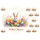 Ostern Osterhase Ostereier 20 cm rund mit Keksauflegern in 4 cm im Set auf Premium Fondantpapier
