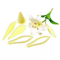 Lilie exotisch Ausstecher - Set 5 teilig mit Blattpräger fmm Exotic Lily