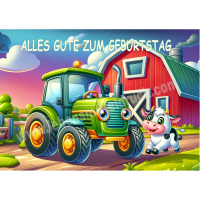 Traktor Bauernhof Geburtstag eckiger Ausdruck essbar bis...