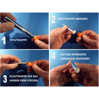 Fontäne Eisfontänen Set 12 Stück Silber mit blauen Sternen für Geburtstag. Party uvm