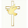 Kreuz und Taube Acryl Aufleger Topper Gold/Silber spiegelnd 15 x 8.5 cm für Erstkommunion, Firmung, Konfirmation, Taufe uvm.