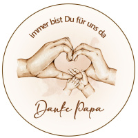 Vatertag Danke Papa Tortenaufleger rund essbar in...