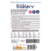 Oblatenpapier dünn gelb 0,3 mm 10 Blatt A4 von Decora - Wafer Paper Sonderabfüllung 62.5 g