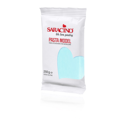 Saracino Pasta Model 250 g helles BABY BLAU - Celeste Baby - Modellliermasse mit Kakaobutter