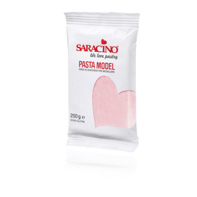 Saracino Pasta Model 250 g helles Baby Rosa - Rosa Baby - Modellliermasse mit Kakaobutter