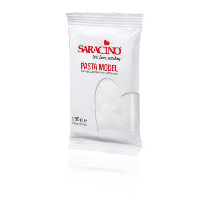 Saracino Pasta Model 250 g weiß - bianca - Modellliermasse mit Kakaobutter