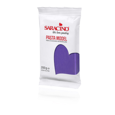 Saracino Pasta Model 250 g violett lila - viola - Modellliermasse mit Kakaobutter