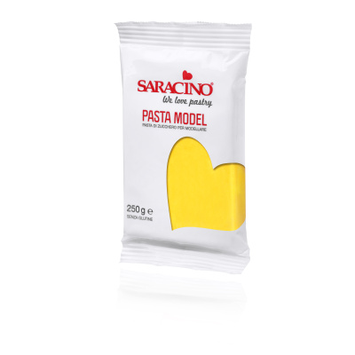 Saracino Pasta Model 250 g gelb - gialla - Modellliermasse mit Kakaobutter