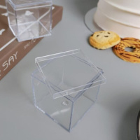 Becher Würfel mit Deckel 130 ml - 5 x 5 x 5 cm -...