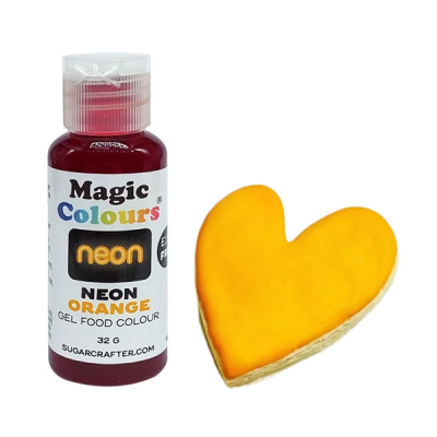 Magic Colours NEON Orange 32 g Lebensmittel Farbstoff Pastenfarbe - E171 frei!