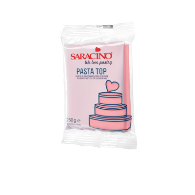 Saracino Pasta Top pink  250g  Einschlagmasse Rollfondant rosa - glutenfrei