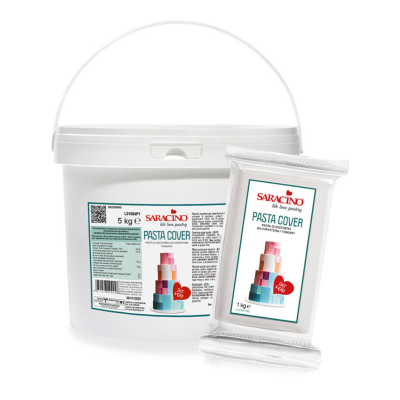 Saracino Pasta Cover 5 kg WEISS Bianco White Rollfondant im Kunststoffeimer