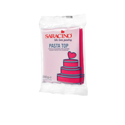 Saracino Pasta Top Fuchsia   250g  Einschlagmasse Rollfondant fucsia dunkles Pink - glutenfrei