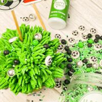 Happy Sprinkles Football Champion  90 g Zuckerstreusel Motiv Soccer Fußball schwarz grün