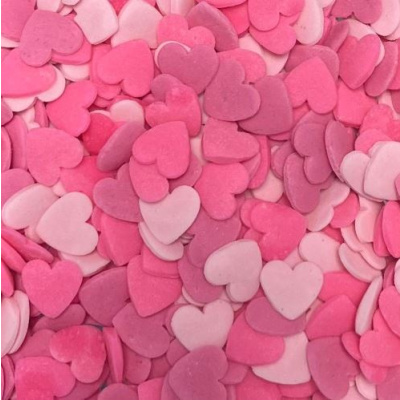 Herzen Streusel Pink groß -  pink hell und dunkel 50 g Dose von Tasty me