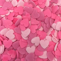 Herzen Streusel Pink groß -  pink hell und dunkel...