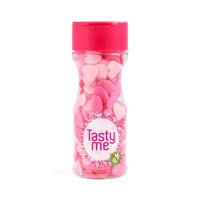 Herzen Streusel Pink groß -  pink hell und dunkel 50 g Dose von Tasty me